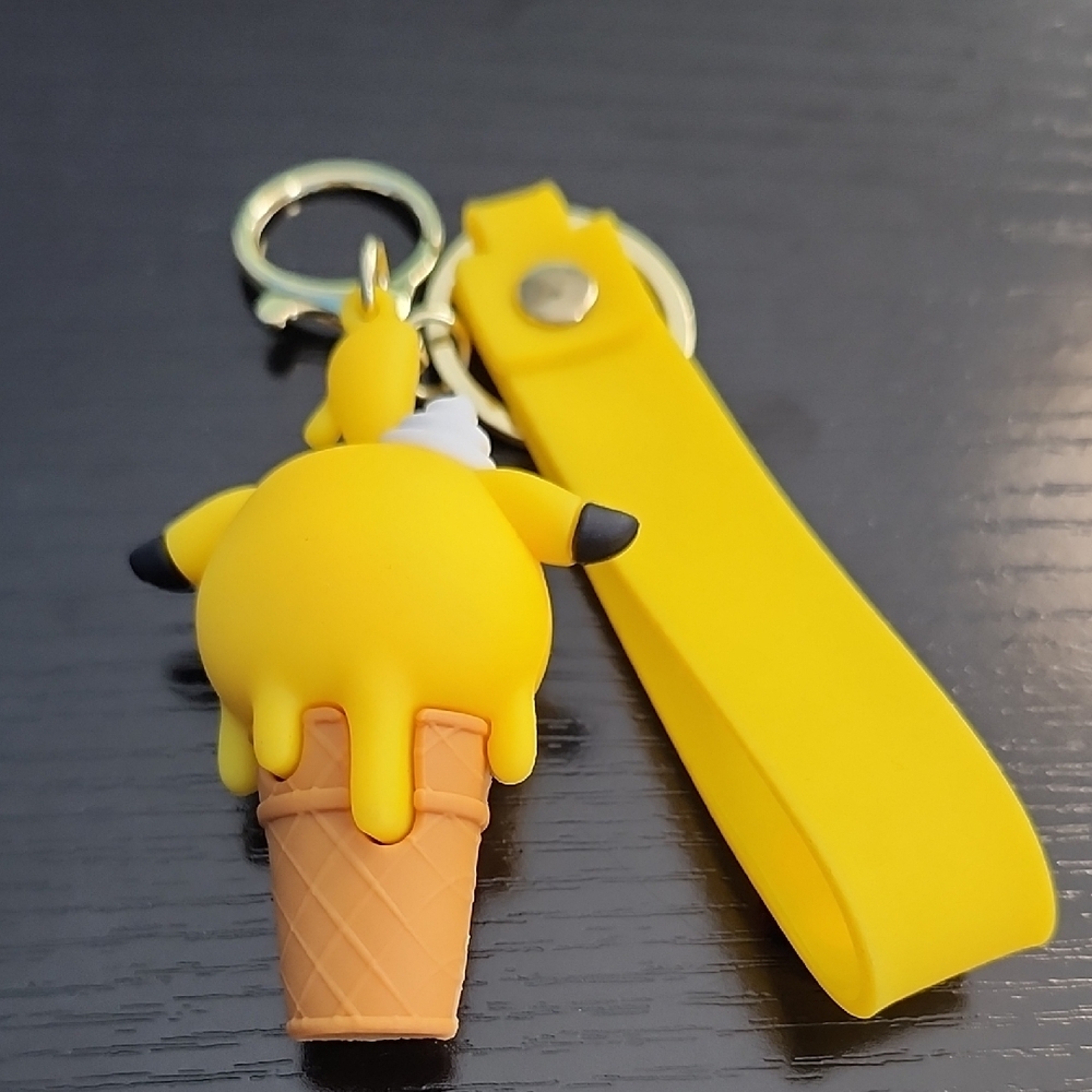 Pokemon Pikachu Ice Cream Keychain - Yellow - Picture 2 of 4